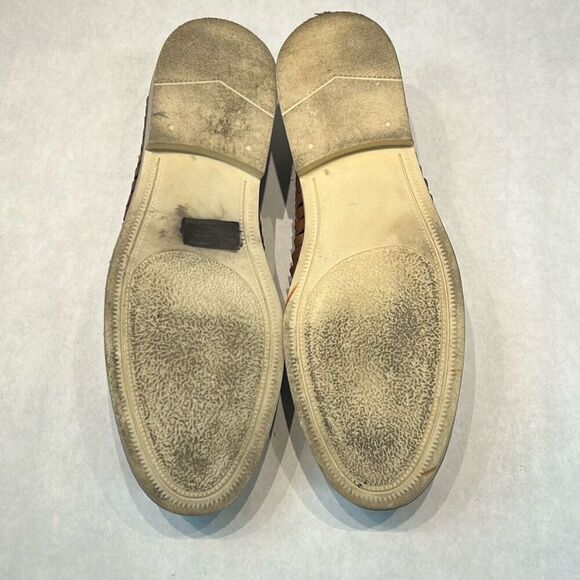 Rogers Leather Huarache Shoes Sandals Woven Mens Sz 8.5 Womens Sz 10 MEX Sz 27 - Picture 7 of 9